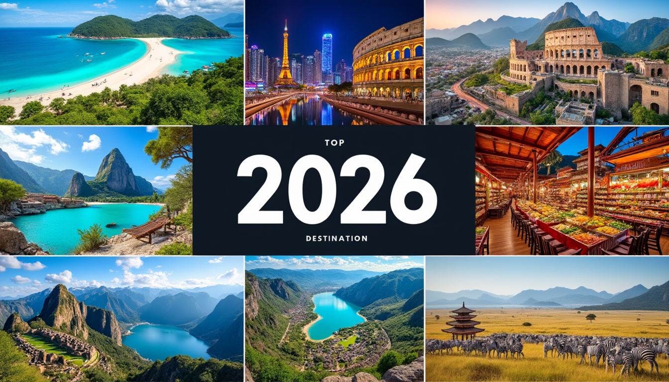 Top 10 des destinations tendances pour 2026 selon les experts du voyage