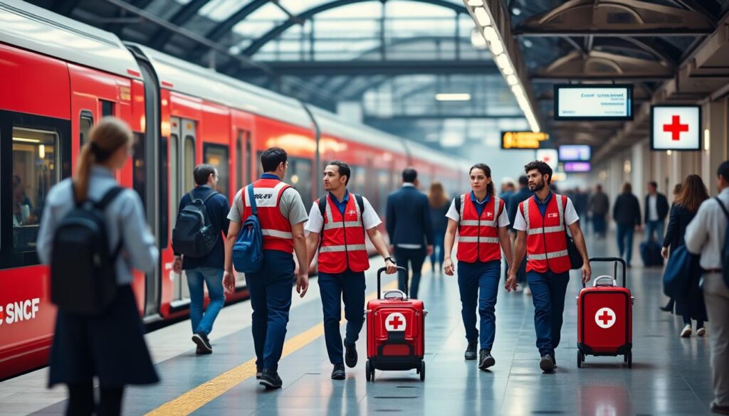 découvrez comment la croix-rouge française et la sncf unissent leurs forces avec le plan "solidarité" pour venir en aide aux voyageurs dans les gares.