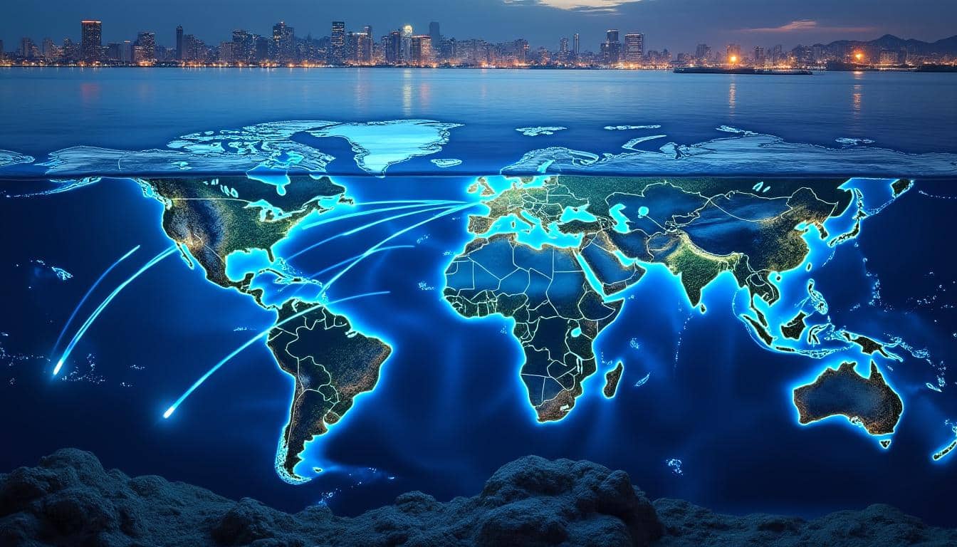 découvrez comment la fibre optique sous-marine révolutionne l'interconnexion des centres de données mondiaux, offrant une transmission rapide et sécurisée à l'échelle internationale.