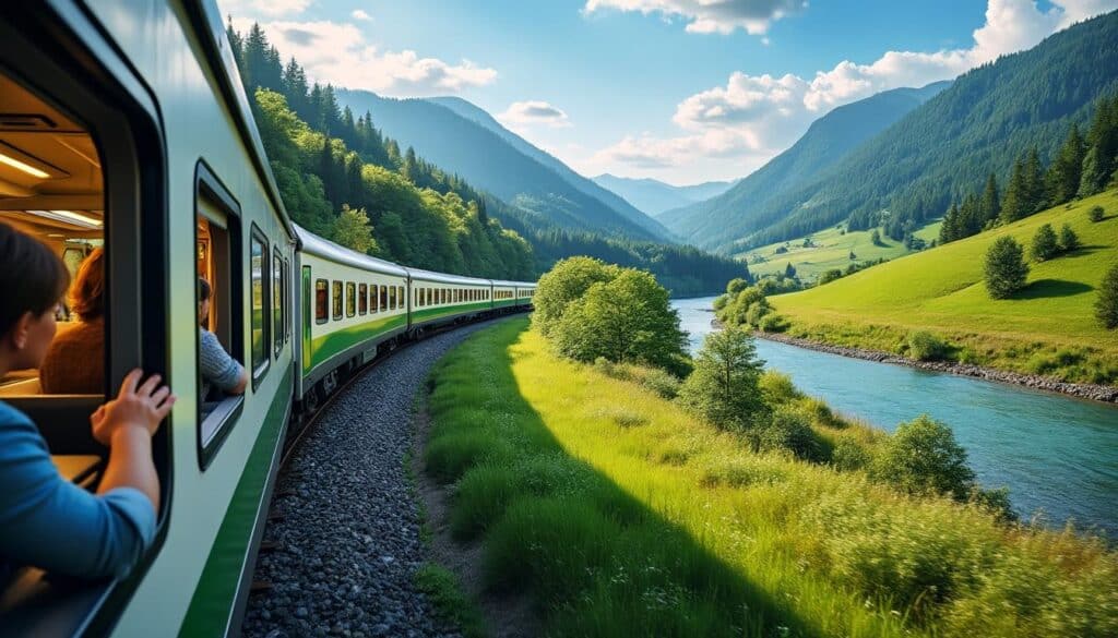 découvrez comment le voyage lent en train contribue à réduire l'empreinte carbone du tourisme, en favorisant un mode de déplacement écologique et durable.