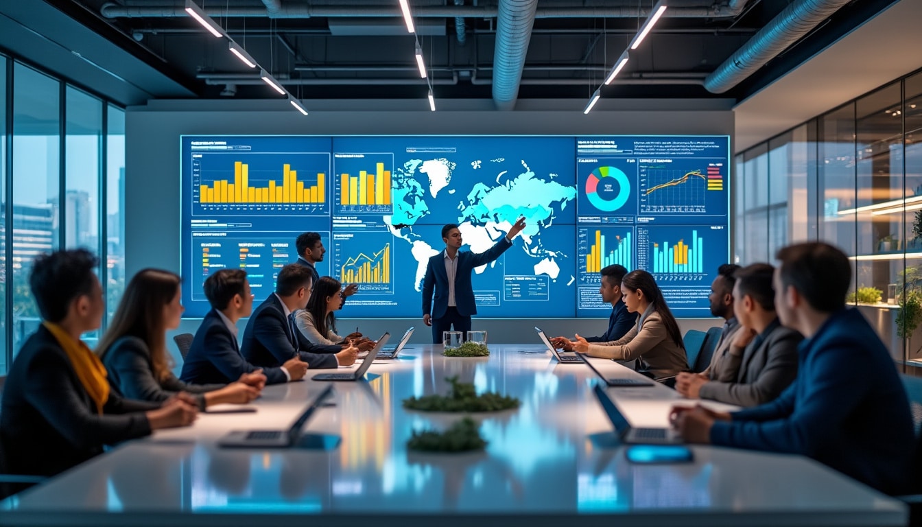Anticipation des tendances de consommation analysée par le département marketing de la marque de grande distribution