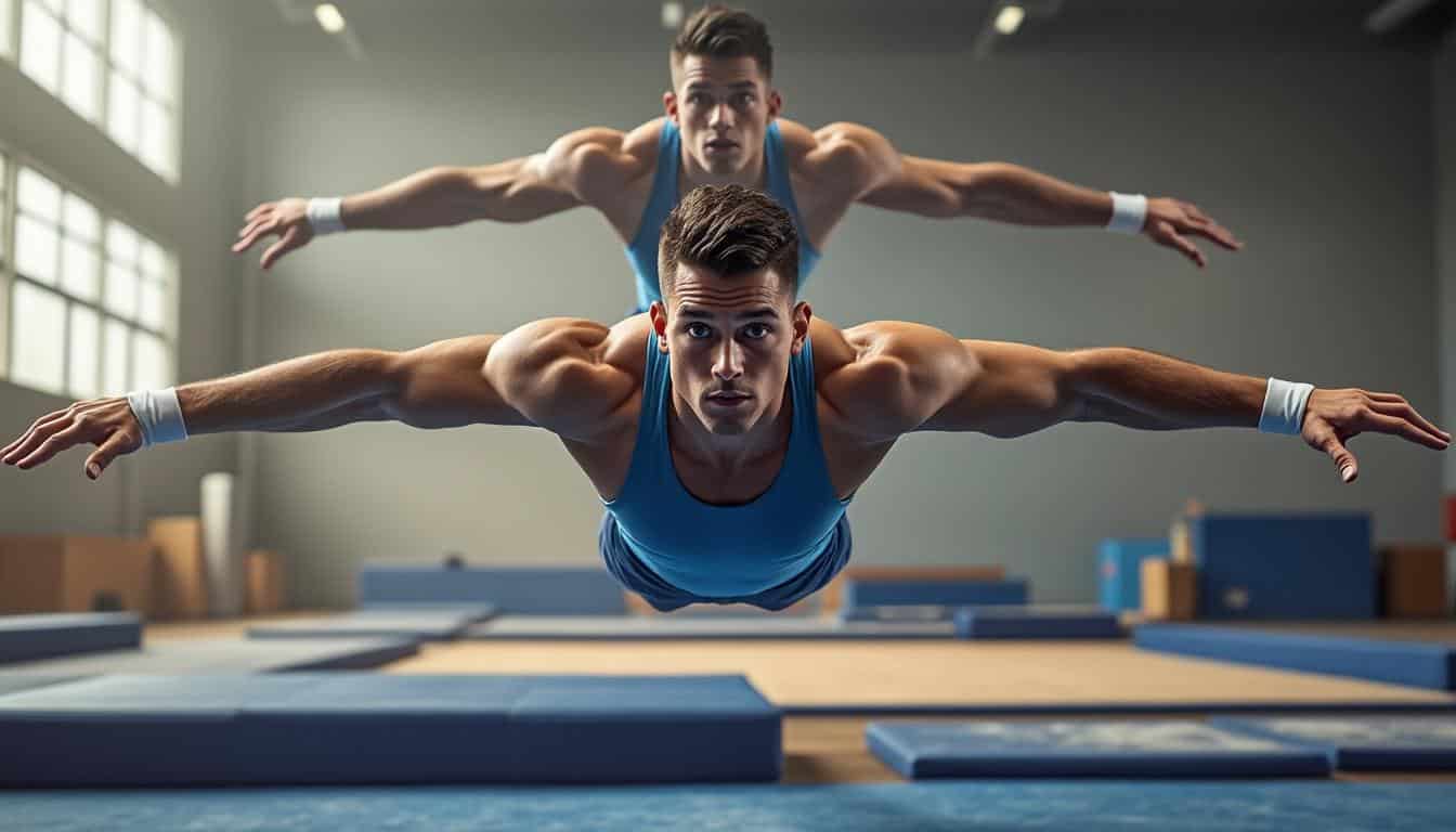 améliorez la coordination de vos enchaînements gymniques grâce à la répétition mentale de votre routine athlétique, pour une performance optimale et une maîtrise accrue.