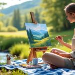 découvrez comment la pratique de l'aquarelle paysagère en plein air favorise la détente du système nerveux central et améliore le bien-être mental.