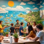 participez à la sensibilisation à la transition écologique grâce aux ateliers des fresques du climat, animés par le collectif environnemental pour mieux comprendre les enjeux climatiques.