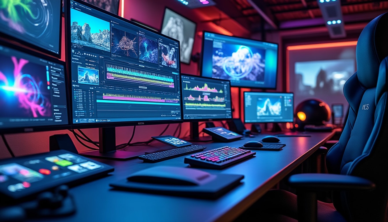 découvrez la création d'effets spéciaux visuels modélisés par le moteur de composition avancé de notre studio de post-production, alliant innovation et qualité pour sublimer vos projets.